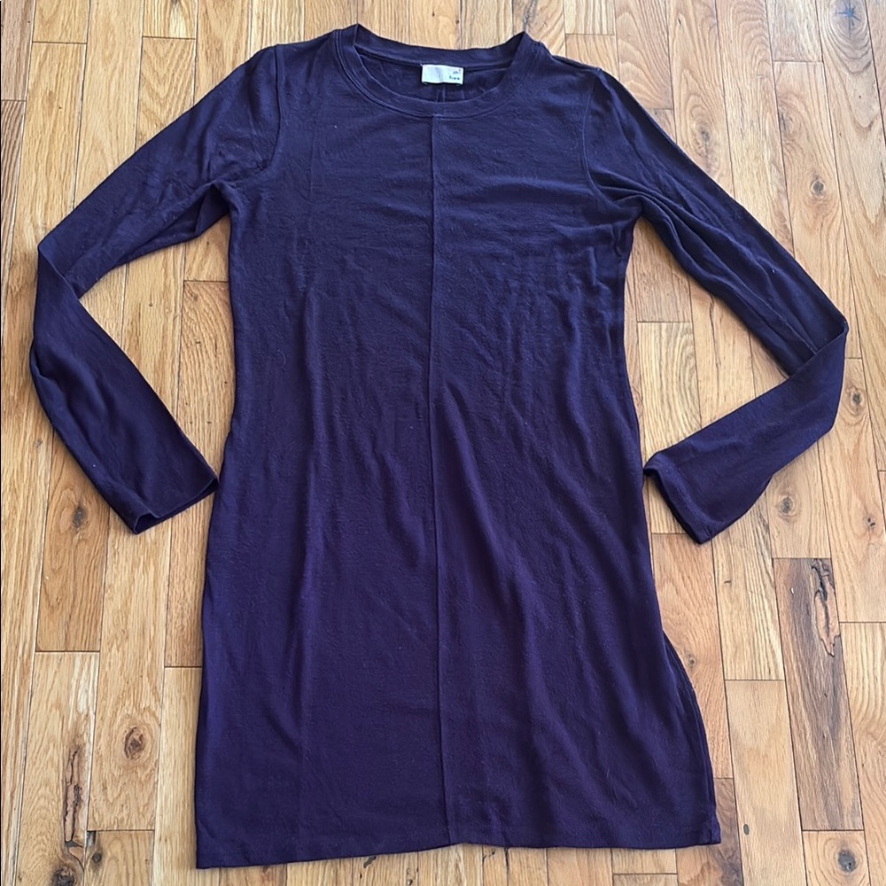 Aritzia Wilfred Free Purple Long Sleeve Knit Dress